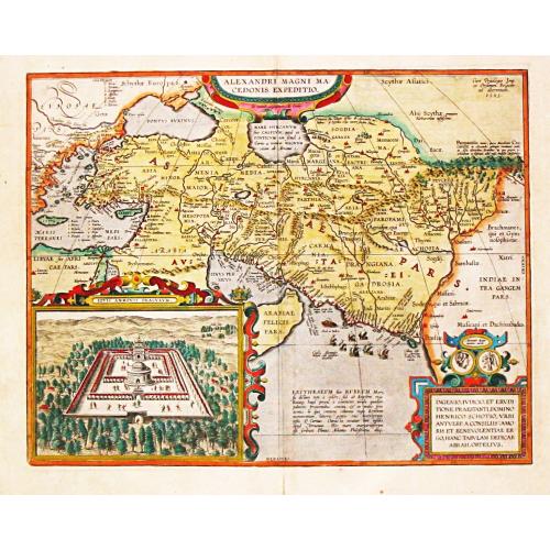 Old map image download for Alexandri Magni Macedonis Expeditio. - Iovis Ammonis Oraculum. 1595.