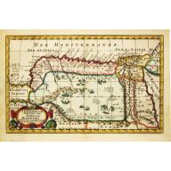 Old, Antique map image download for T koninkryk en de Woestyne van Aegypten.