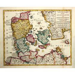 Nieuwe Kaart van het Koninkryk van Deenemarken. 1734