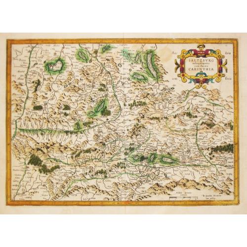 Old map image download for [Lot of 5 maps of Austria, Tsjechia, Silesia and Slowakia] Salzburg.
