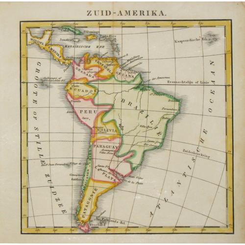 Old map image download for [Lot of 4 maps] of South America.  Amérique Meridionale
