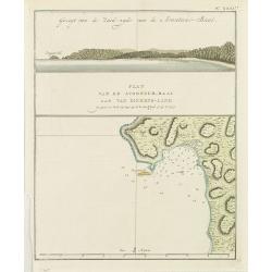 Gezicht van de Zuidzijde van de Avontur-Baai/ Plan van de Avontuur-Baai aan van Diemens-Land.