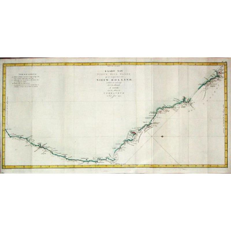 Kaart van Nieuw Zuid Wales of de Oostlijke Kust van Nieuw Holland ontdekt?.J. Cook? 1770