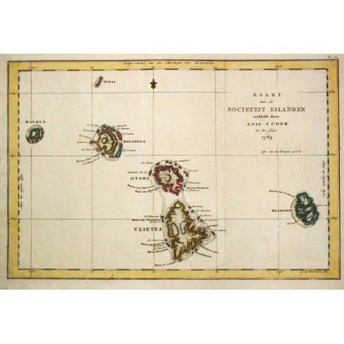 Old map image download for Kaart van de Societeit Eilanden.