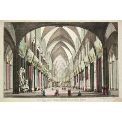 Vue de l'Interieur de l Église Cathedrale de notre Dame de Paris.