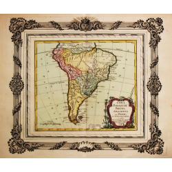 [lot of 5 maps/prints map of South America] Chili. Paraguay, Brésil, Amazones, et Pérou.
