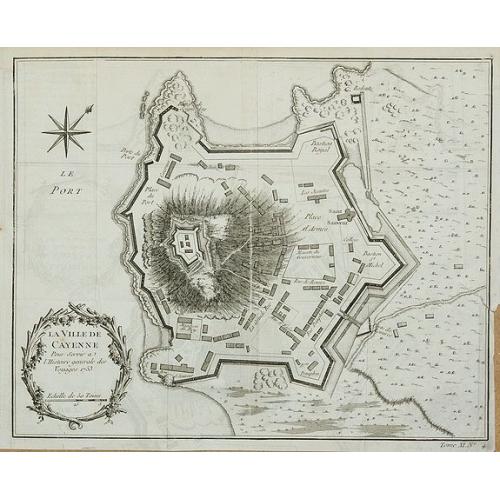 Old map image download for La Ville de Cayenne.