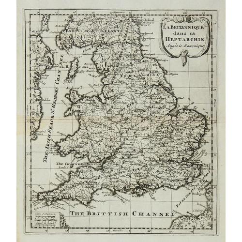 Old map image download for La Britannique dans sa Heptarchie ...
