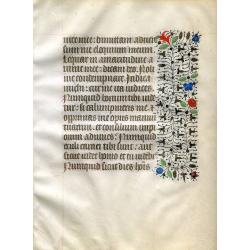 A manuscript leaf from a Book of Hours.