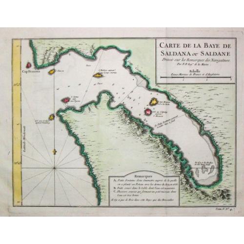 Old map image download for Carte de la Baye de Saldana ou Saldane.