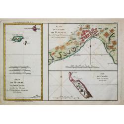 [Lot of 12 maps / views of the South Atlantic islands and St. Helena.]