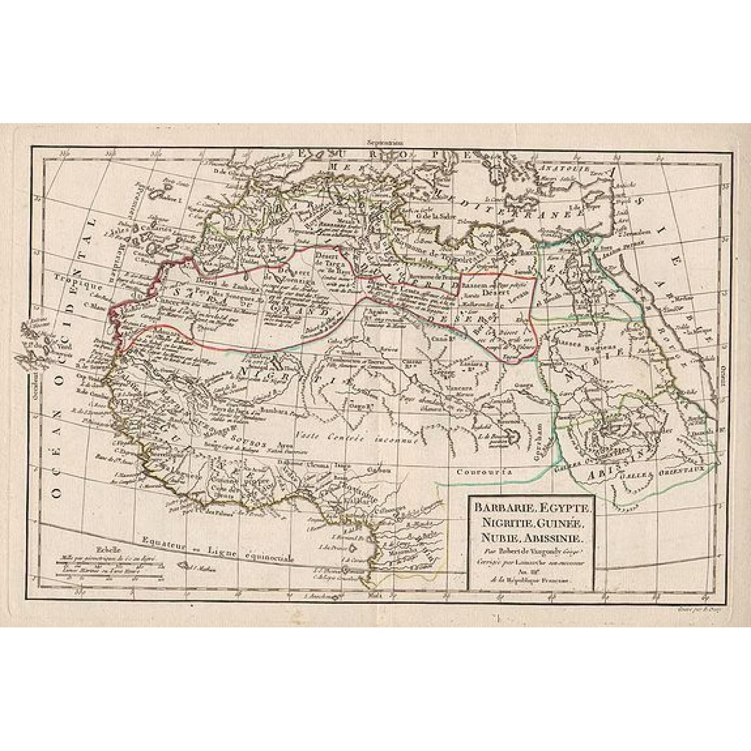 Barbarie, Egypte, Nigritte, Guinée, Nubie, Abissinie.