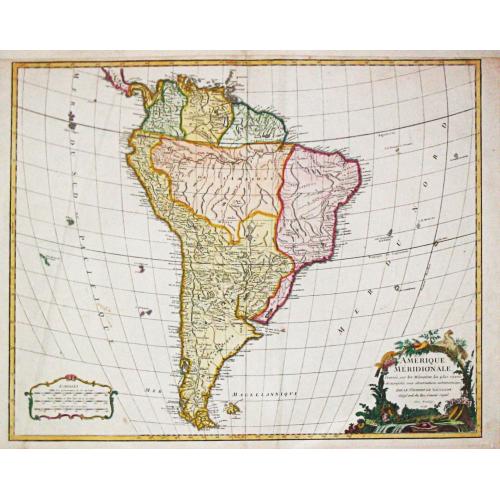 Old map image download for [Lot of 4 maps] of South America.  Amérique Meridionale