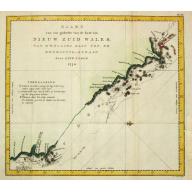 Old map image download for Kaart. . . van de kust van Nieuw Zuid Wales van Kwelling Kaap tot de Endeavour-Straat 1770.