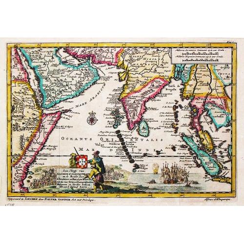 Old map image download for Zee-Togt van Alfonso d' Albuquerque na de Roode Zee, d' Arabize en Persize Kusten, met die van Ormus, Guzaratte, Goa, Malacca en Verder Indien tot aan't Eiland Java.