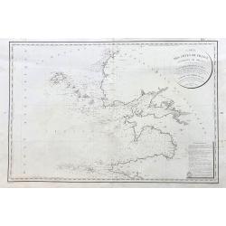 Carte des Cotes de France (environs de Brest) levee en 1816 1817 et 1818
