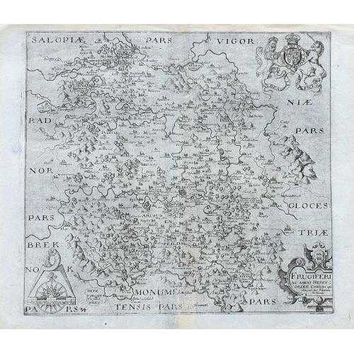 Old map image download for Frugiferi ac ameni Herefordiae comitatus...