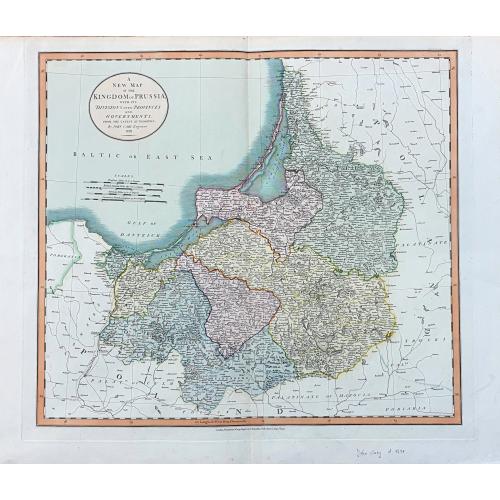 Old map image download for A New Map of the Kingdom of Prussia