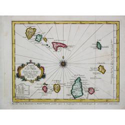 [Lot of 10 maps / prints  of the South Atlantic Ocean islands] CAPEVERDIAN ISLANDS / Insulae Promontorii Viridis.
