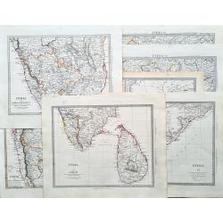 [Set of 9 maps of India]