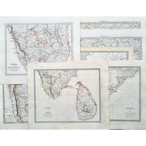 Old map image download for [Set of 9 maps of India]