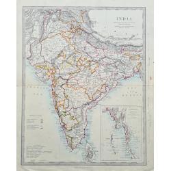 [Set of 9 maps of India]