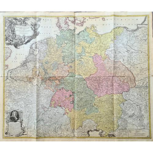 Old map image download for Tabula Novissima Totius Germaniae praecipue ex designatione viri celeberrimi Dni Johannis Caspari Eisenschmidii...
