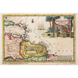 [A lot of 5 map of Guyana.]  Land-kaart van Cayenne.