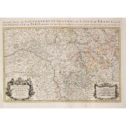 Seconde Partie du Gouvernement General de l\' Isle de France, ou la Generalite de Paris. Paris, 1692.