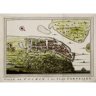 Old map image download for Ville de Cochin / De Stad Coetsijen.