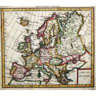 Old, Antique map image download for Carte de l'' Europe.