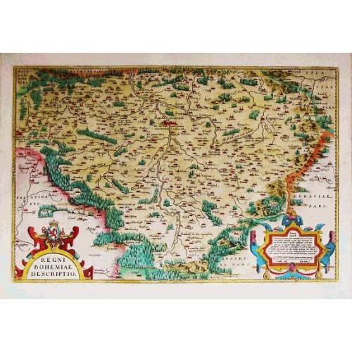 Old map image download for Regni Bohemiae Descriptio. 