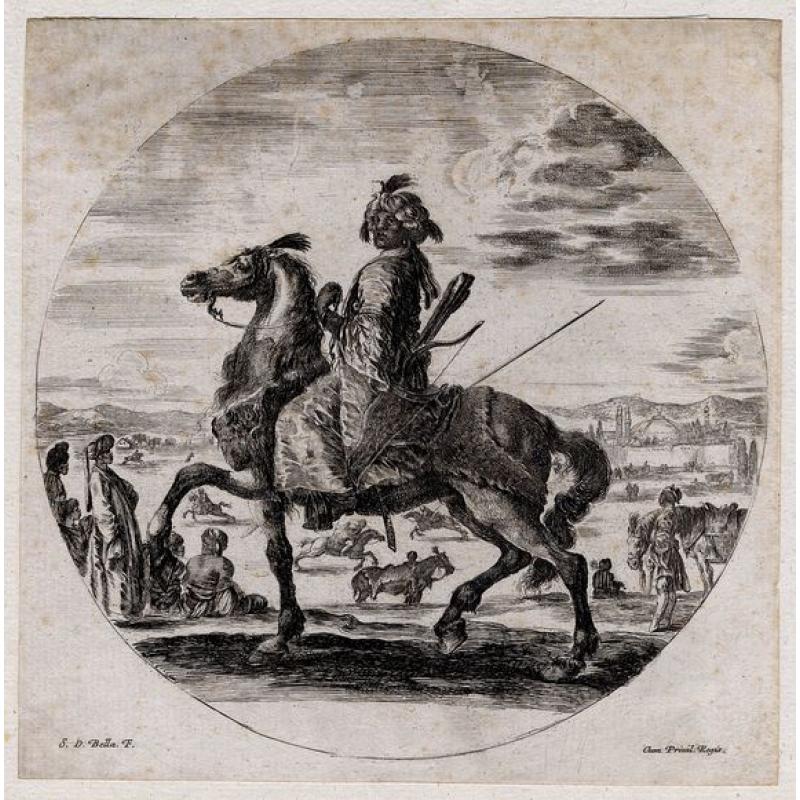 A colored man on horseback.