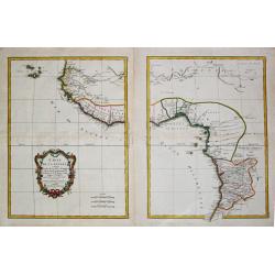 [Lot of 14 maps] Carte Generale de la Coste de la Guinée. Plus a map of the Gulf of Guinea on 2 sheets by Rigobert Bonne and 6 other maps of the Gulf of Guinea