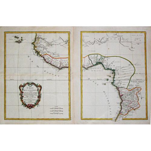 Old map image download for [Lot of 14 maps] Carte Generale de la Coste de la Guinée. Plus a map of the Gulf of Guinea on 2 sheets by Rigobert Bonne and 6 other maps of the Gulf of Guinea