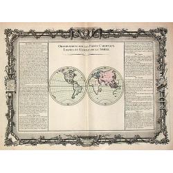 [2 celestial charts] Observations Sur les Points Cardinaux. Lignes, et Circles de la Sphère.