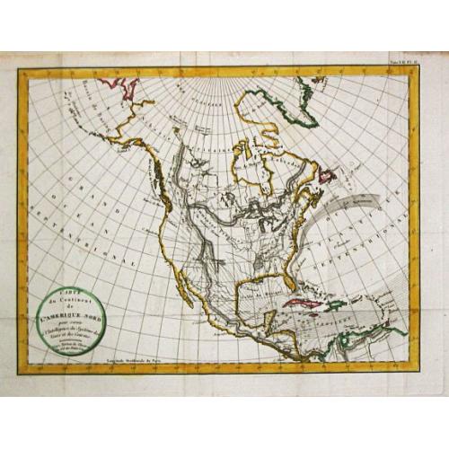 Old map image download for Carte du Continent de l\' Amerique Nord.