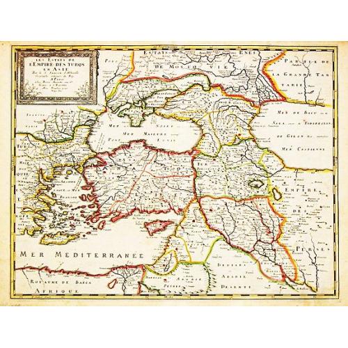 Old map image download for Les Estats de l' Empire des Turqs en Asie.