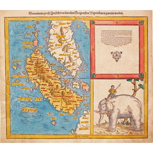Old map image download for Sumatra ein grosse Insel so von den alten Geographen Taprobana genennt worden.