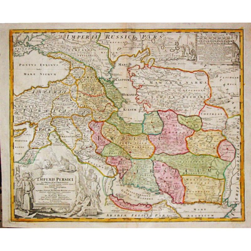 [Lot of 5 maps of Iran] Imperii Persici in omnes suas Provincias  Eaxacte Divisi / Nova Tabula Geographica.