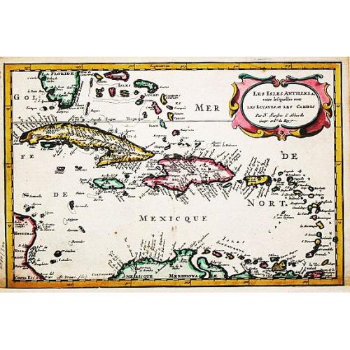 Old map image download for Les isles Antilles.