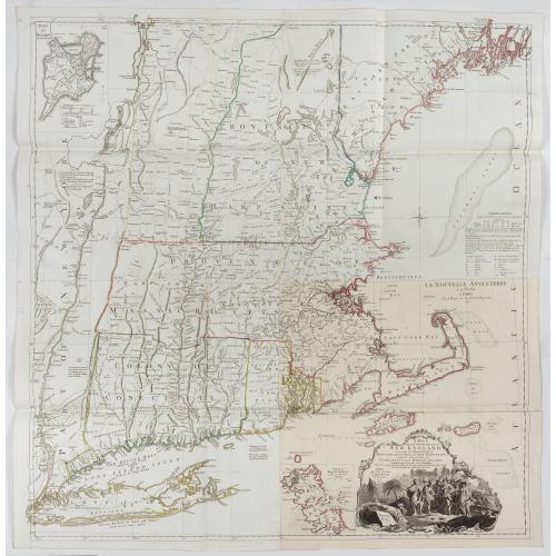 A Map of the most Inhabited part of New England containing the Provinces of Massachusetts Bay and New Hampshire, with the Colonies of Connecticut and Rhode Island.