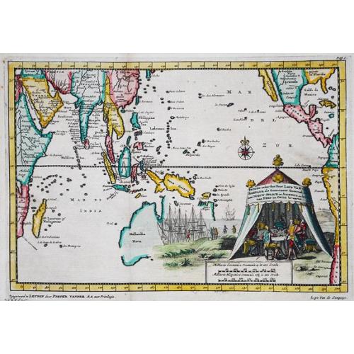 Old map image download for Indien onder den Heer Lopo Vaz Sampayo, als Gouverneur Generaal tot aan Nieuw-Spanje in America en kusten van Peru en Chili bevaaren.