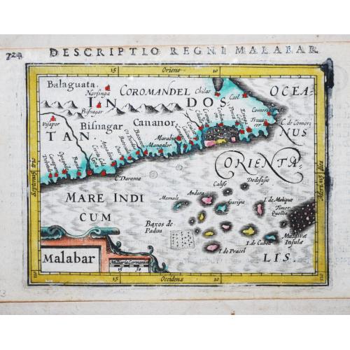 Old map image download for [ Lot of 12 maps / views off India / Sri Lanka] Malabar.