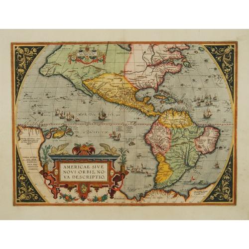 Old map image download for Americae sive novi orbis, nova descriptio.