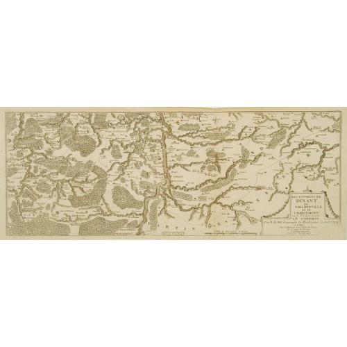 Old map image download for Les environs de DINANT, de Philippeville et de Charlemont..