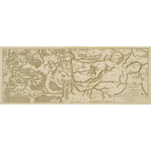 Old map image download for Les environs de DINANT, de Philippeville et de Charlemont..