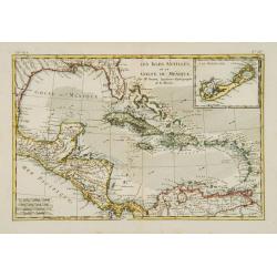 Les Isles Antilles, et le Golfe du Méxique.