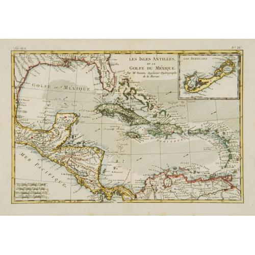Old map image download for Les Isles Antilles, et le Golfe du Méxique.