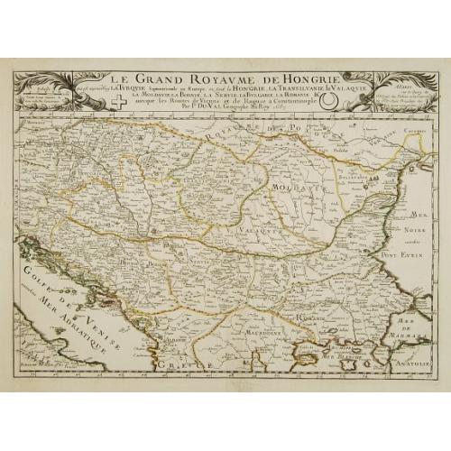 Old map image download for Le grand royaume de Hongrie..